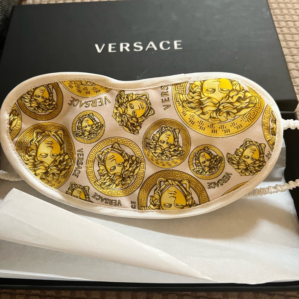 Versace Medusa Gold and White Sleep Mask